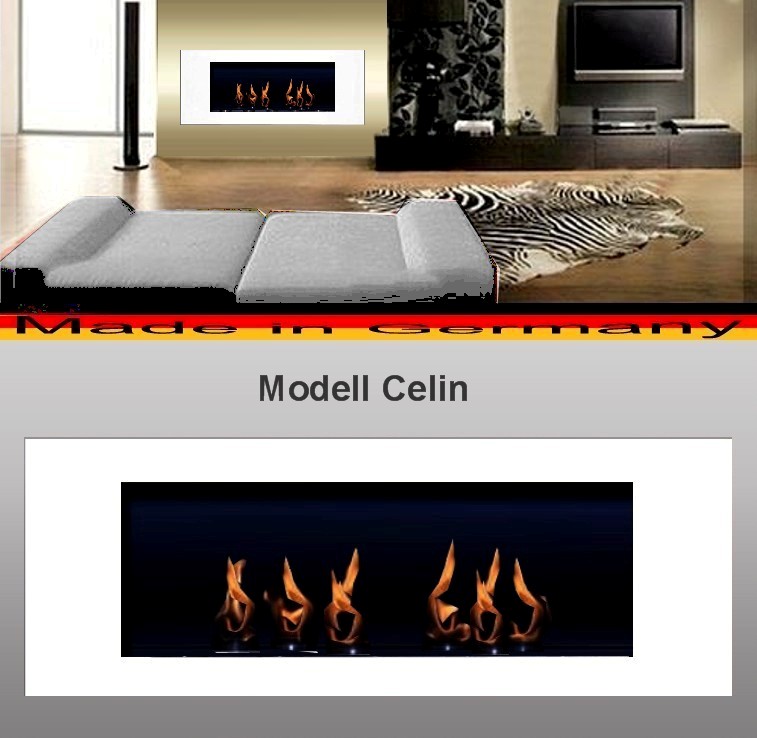 Fireplace Celin-White for Ethanol and Fuel-Gel / Made in Germany / fire place - Afbeelding 1 van 1